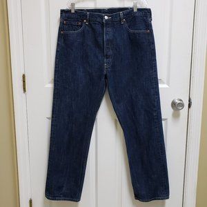 Levi's 501Jeans Mens Straight Fit 40x32 (37x30) Button Fly Cotton Denim